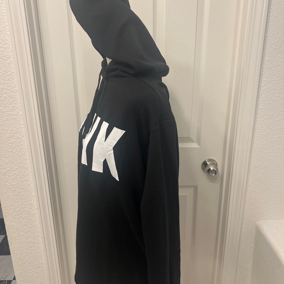 PINK Victoria's Secret Black Hoodie with White Accents - Picture 4 of 7